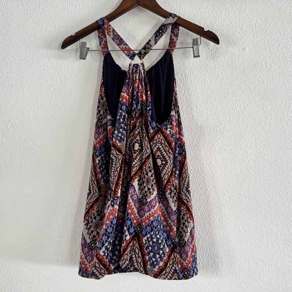 Geometric Racerback Printed Tank Large Sleeveless Halter Nylon Staple Spring - Picture 8 of 9